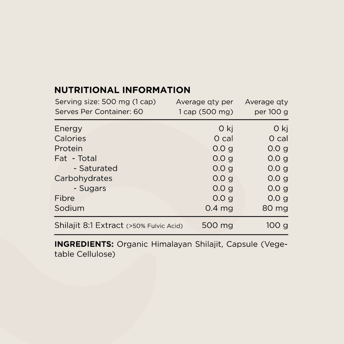 Switch Nutrition Shilajit — Natural Energy, Performance & Vitality (60 Caps)