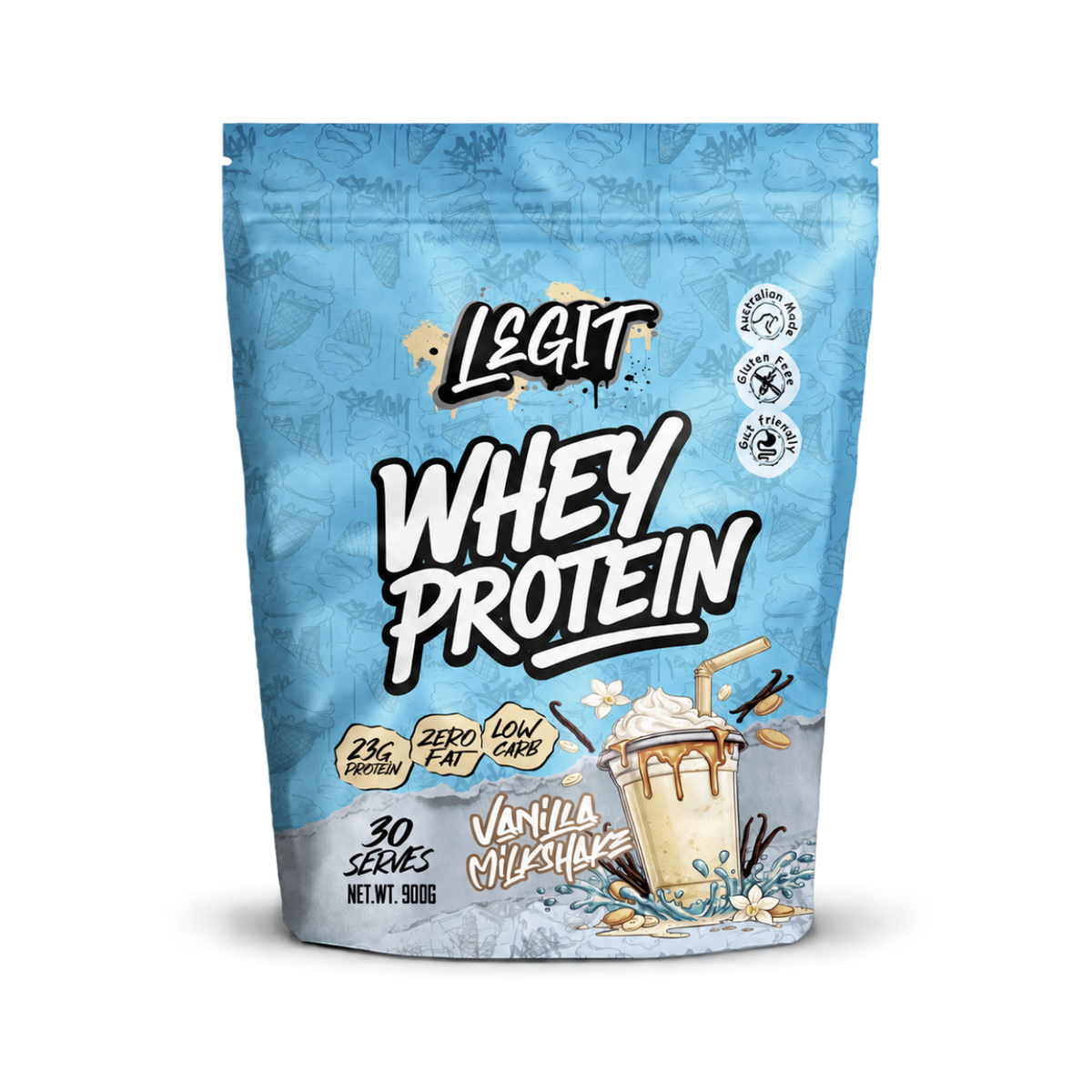 Legit Supps Whey Blend Vanilla Milkshake 900g