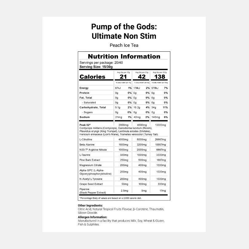 Hercules Pump of the Gods - Stim-Free Pump Pre-Workout