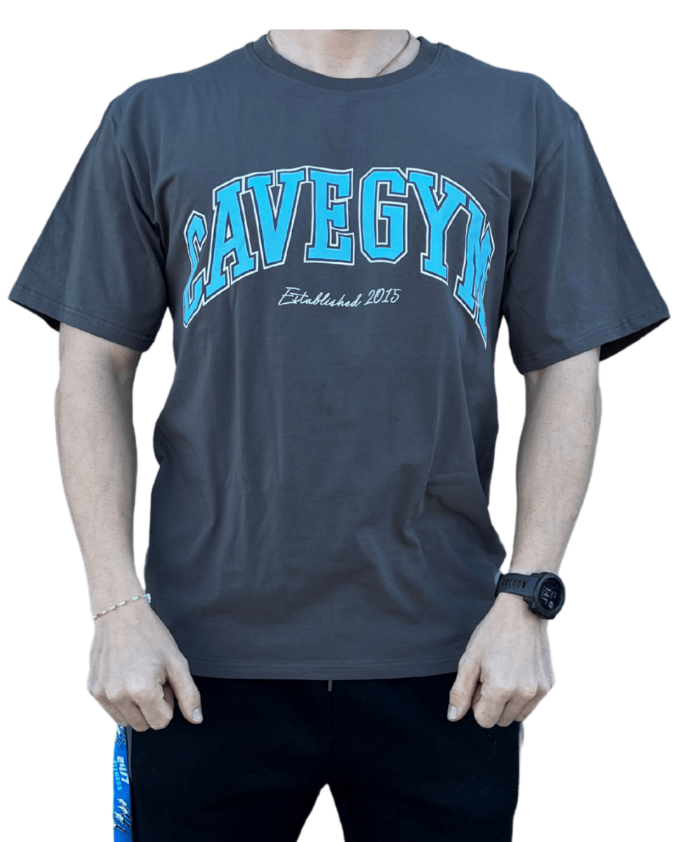 Cave Gym Est. 2015 T-Shirt - Merchandise - Charcoal - Cave Sports Nutrition