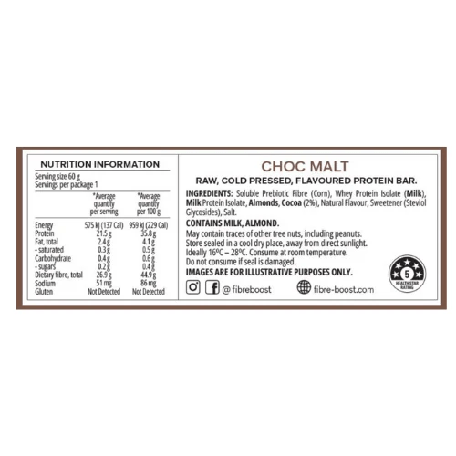 Cold Pressed Protein Bar by Fibre Boost - Cafe - Banana Split - Cave Sports Nutrition