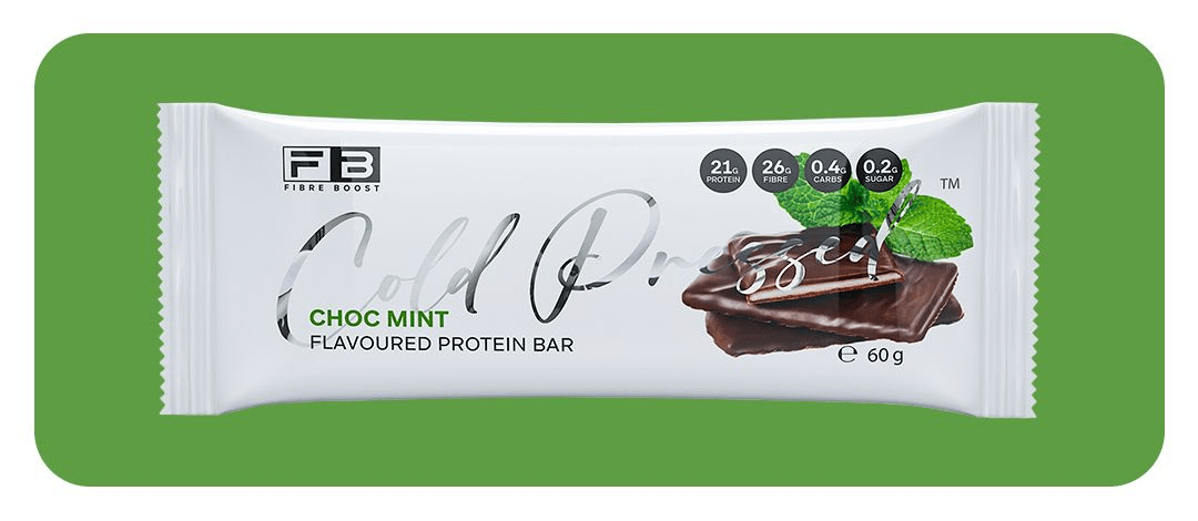 Cold Pressed Protein Bar by Fibre Boost - Cafe - Choc Mint - Cave Sports Nutrition