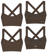 Cross Back Sports Bra - Cave Merch - Merchandise - Chocolate - Cave Sports Nutrition