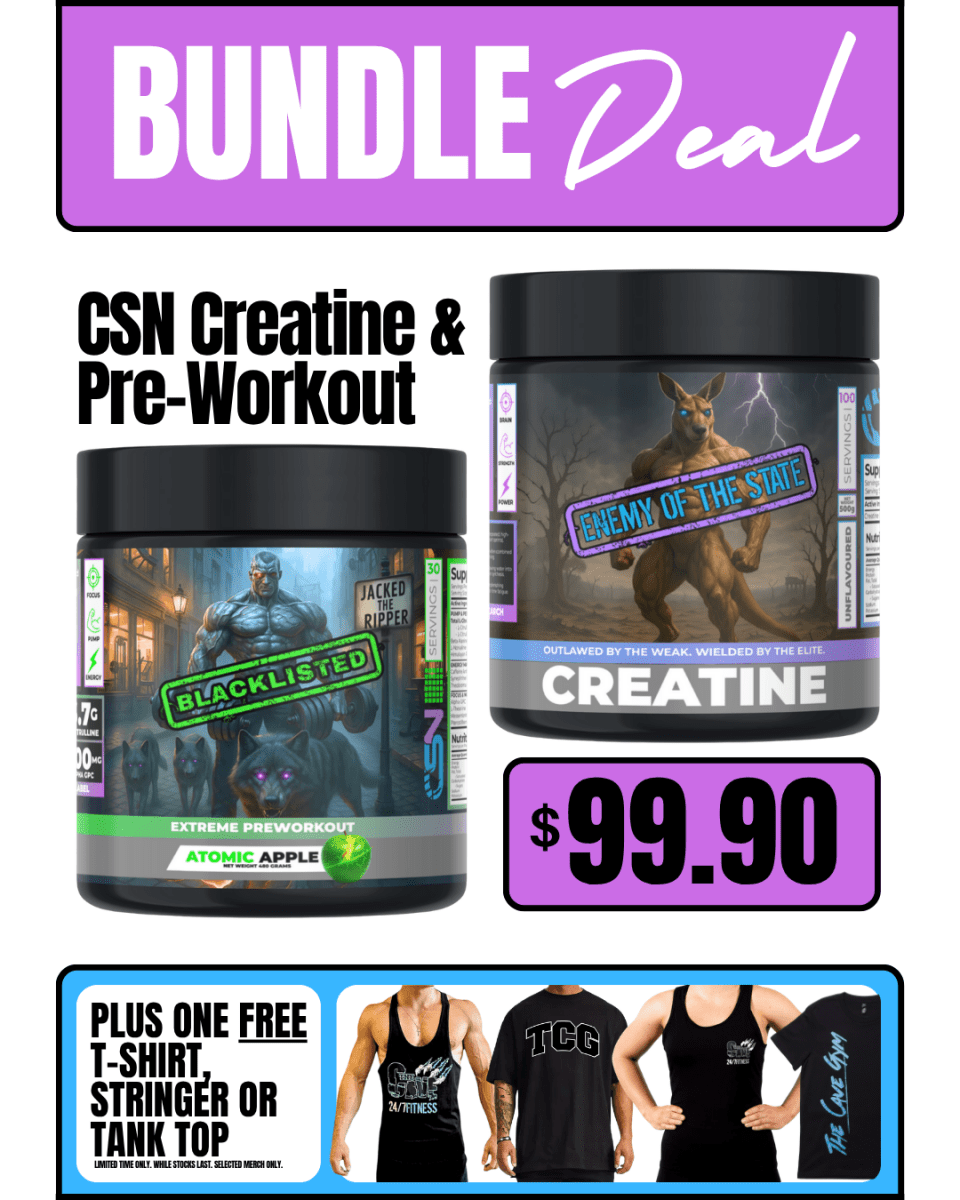 CSN Bundle Deal - Creatine + Pre - Workout - Supplements - Atomic Apple - Cave Sports Nutrition