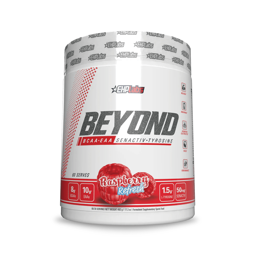 EHP Labs - Beyond BCAA+EAA Intra - Workout - Supplements - Raspberry Refresh - Cave Sports Nutrition