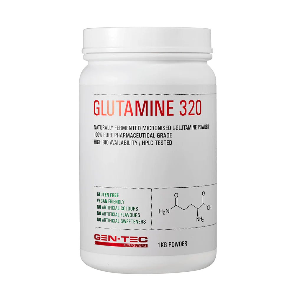 Gen - Tec Nutrition - Glutamine 320 - Supplements - 1kg - Cave Sports Nutrition