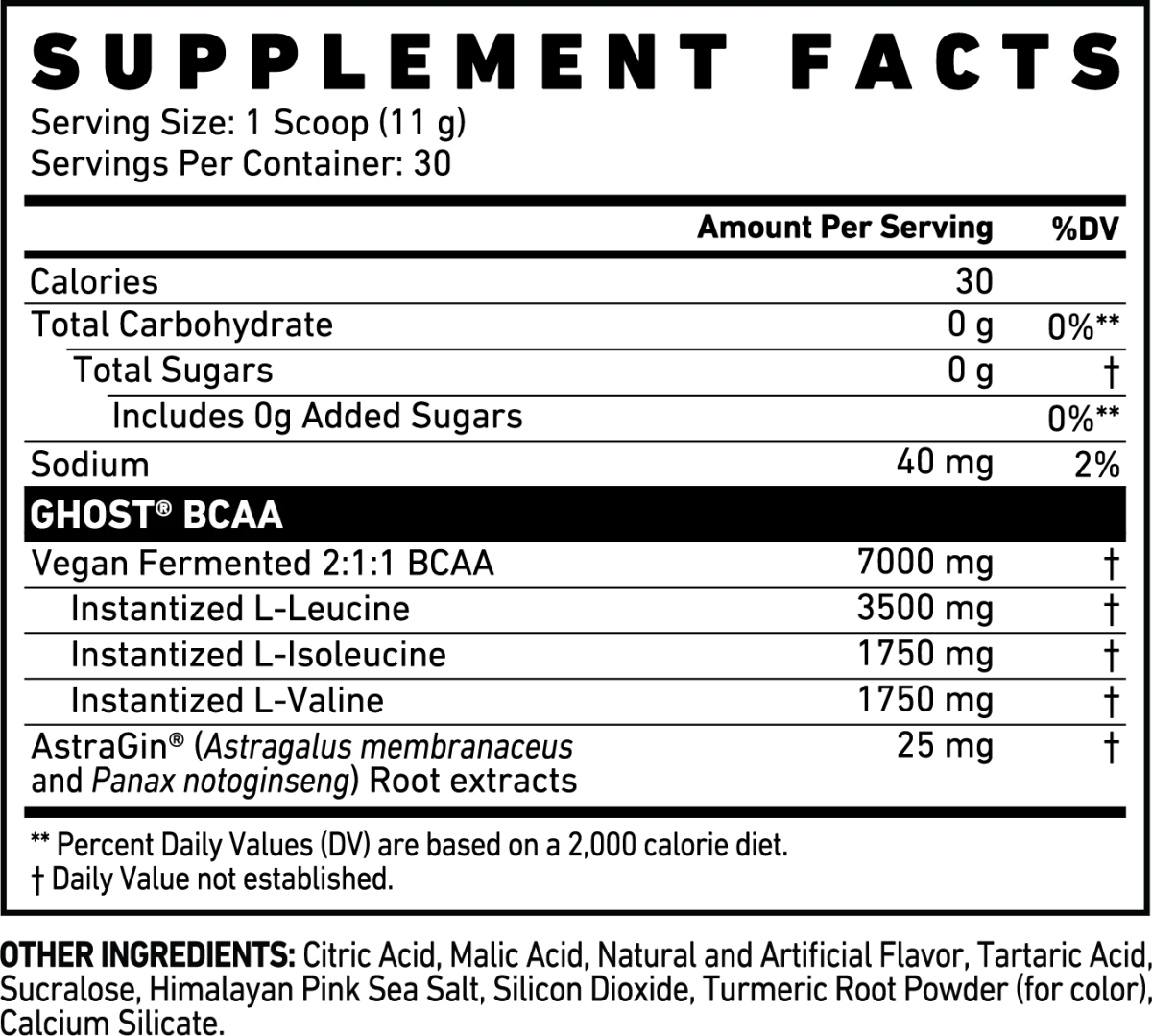 Ghost Lifestyle - BCAA Amino Acids - Supplements - Kiwi Strawberry - Cave Sports Nutrition