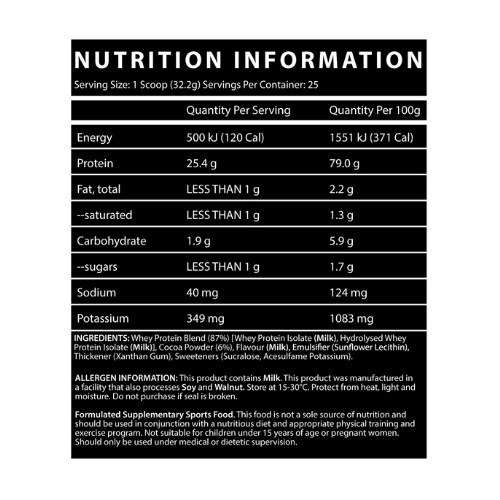 Inspired - Isolate Protein Powder - Supplements - 25 Servings - Cave Sports Nutrition