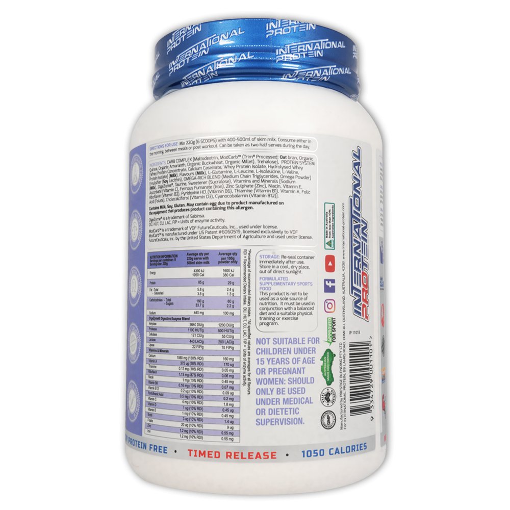 International Protein - Heavyweight Mass Gainer - Supplements - 4kg - Cave Sports Nutrition