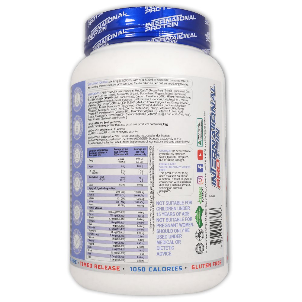 International Protein - Heavyweight Mass Gainer - Supplements - 4kg - Cave Sports Nutrition