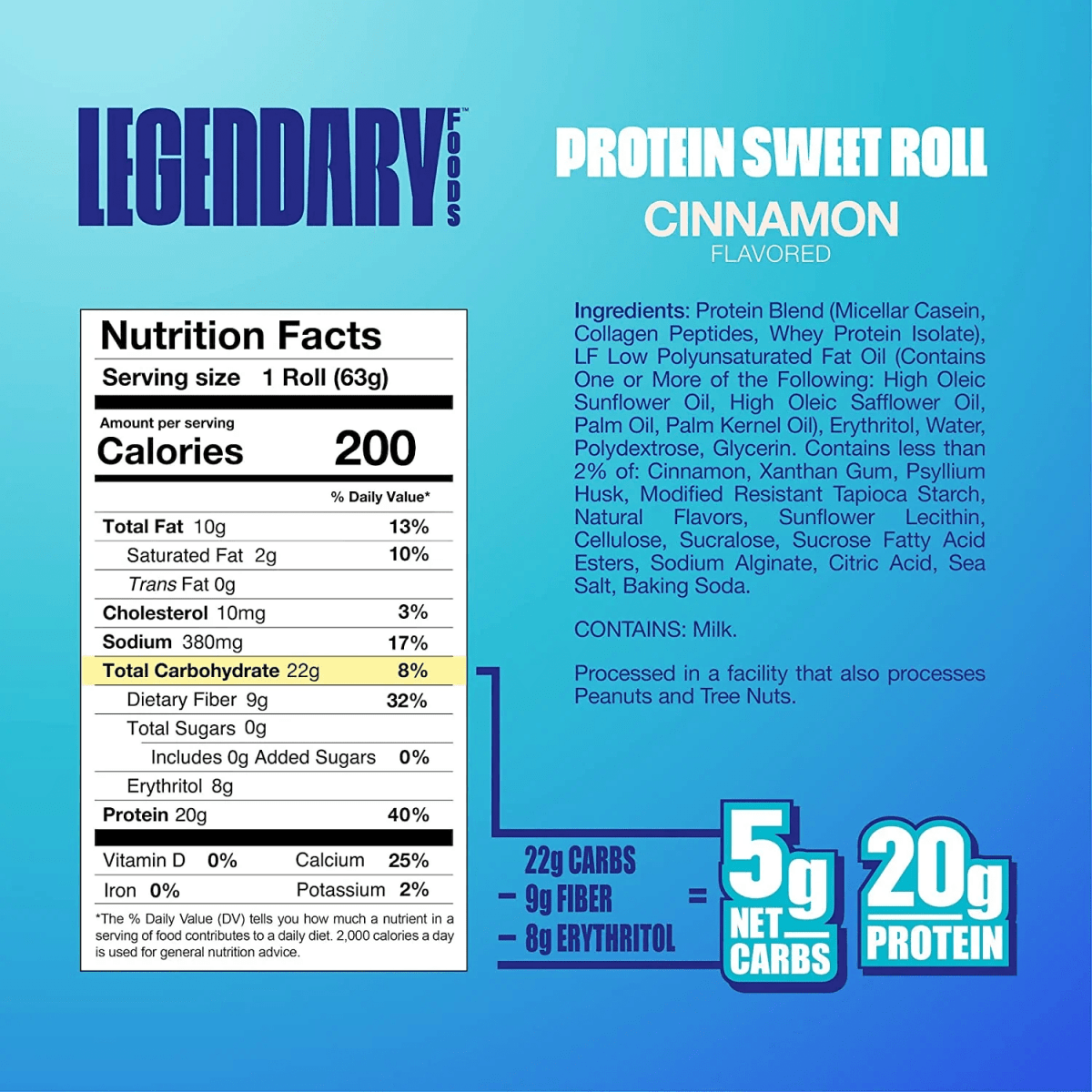 Legendary Foods - Protein Sweet Roll - Cafe - Chocolate - Cave Sports Nutrition