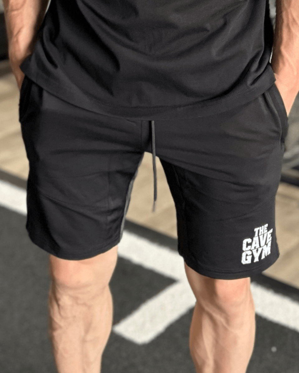 Men's Shorts - Cave Merch - Merchandise - Black/White - Cave Sports Nutrition