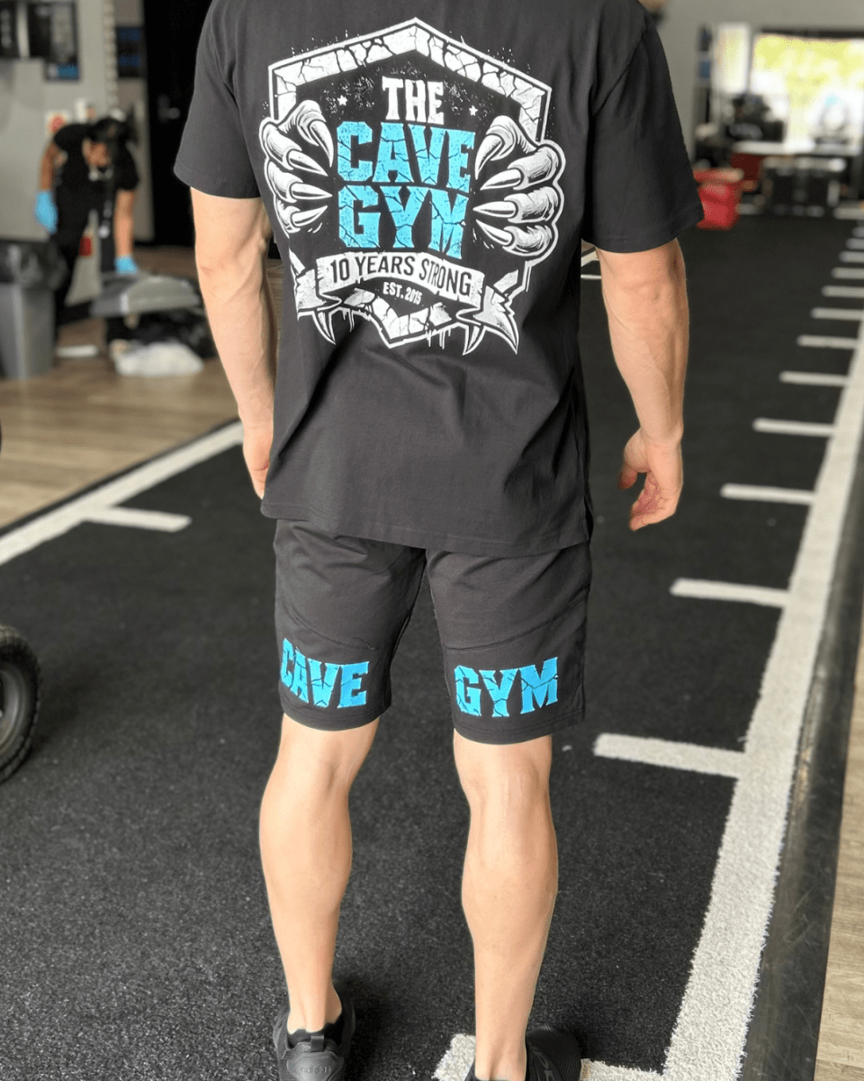 Men's Shorts - Cave Merch - Merchandise - Black/White - Cave Sports Nutrition
