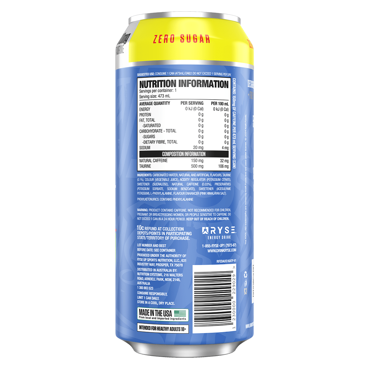 RYSE FUEL Energy Drink - Cafe - Cotton Candy - Cave Sports Nutrition