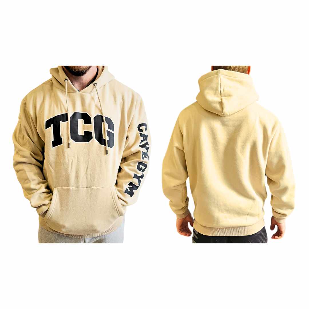 The Cave Gym - Hoodie 320gsm TCG - Merchandise - Tan - Cave Sports Nutrition