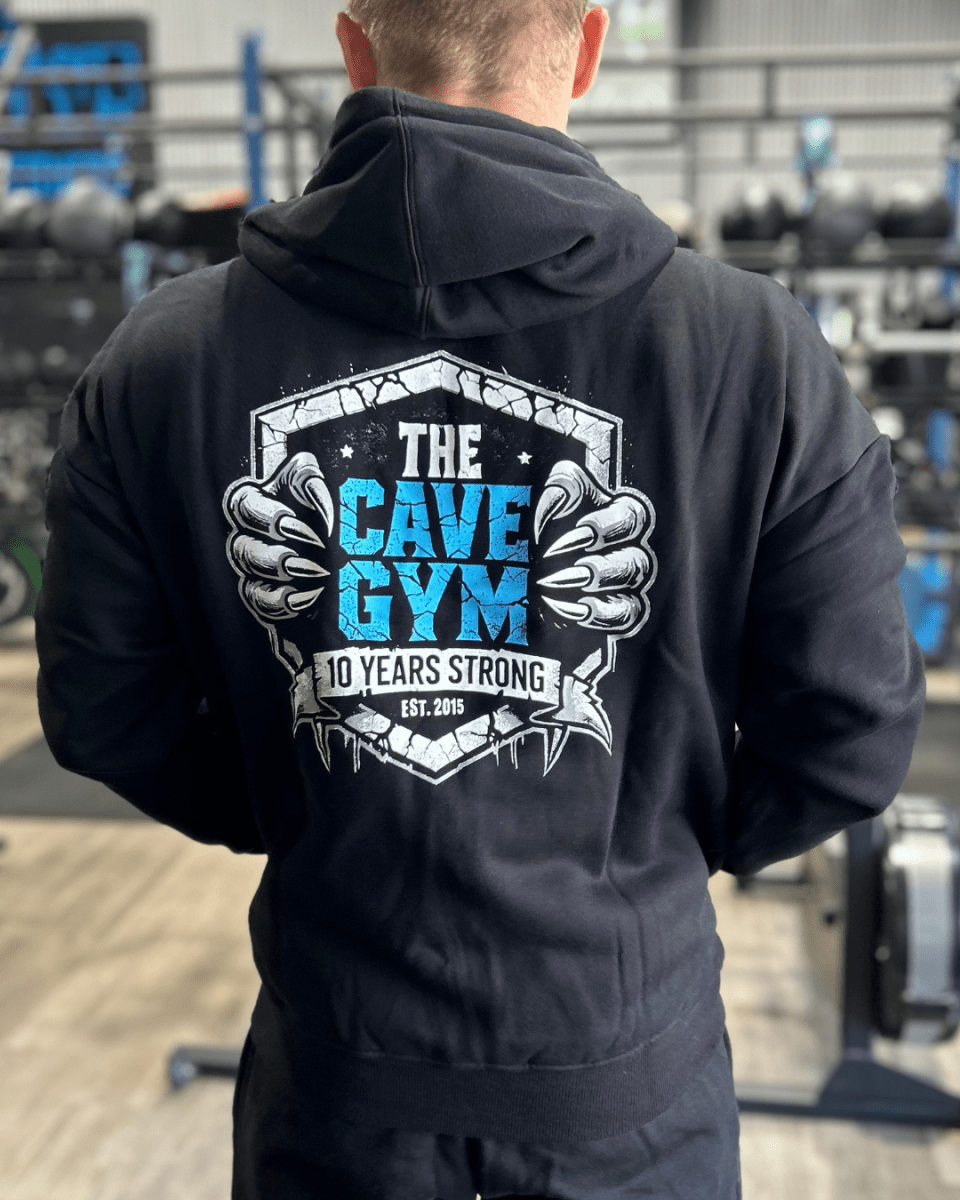Zip Up Hoodie - Cave Merch - Merchandise - Black - Cave Sports Nutrition
