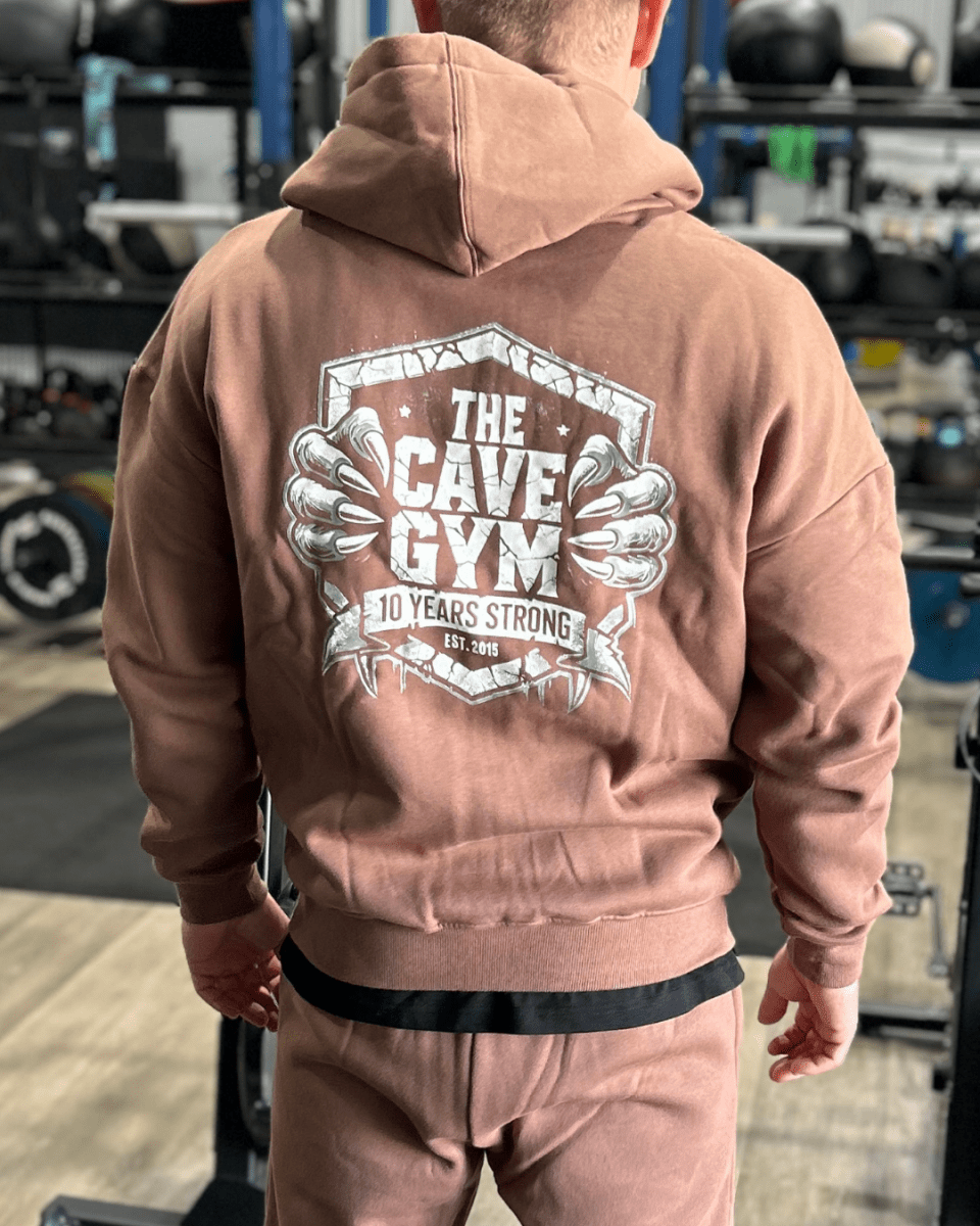 Zip Up Hoodie - Cave Merch - Merchandise - Chocolate - Cave Sports Nutrition