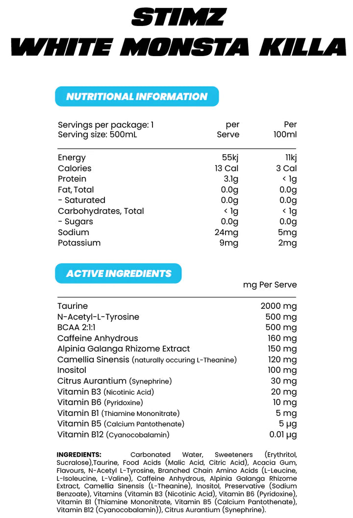 Zombie Labs - Stimz RTD - Cafe - 500ml - Cave Sports Nutrition