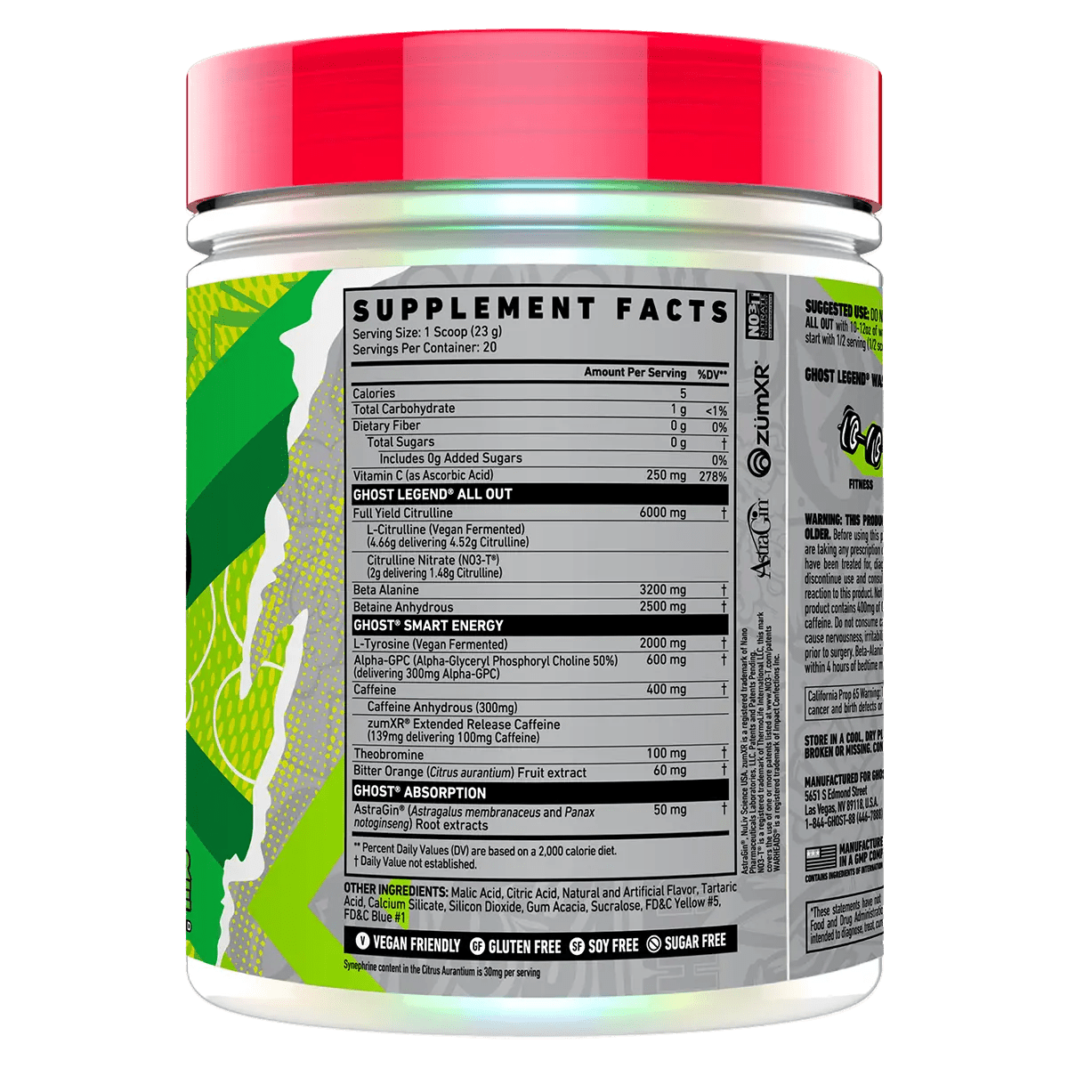 Ghost Lifestyle - Legend All Out - Supplements - 20 Serves - Cave Sports Nutrition