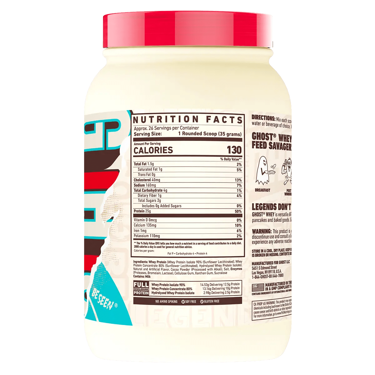 Ghost Lifestyle - Whey Protein - Supplements - 26 Serves (907g) - Cave Sports Nutrition
