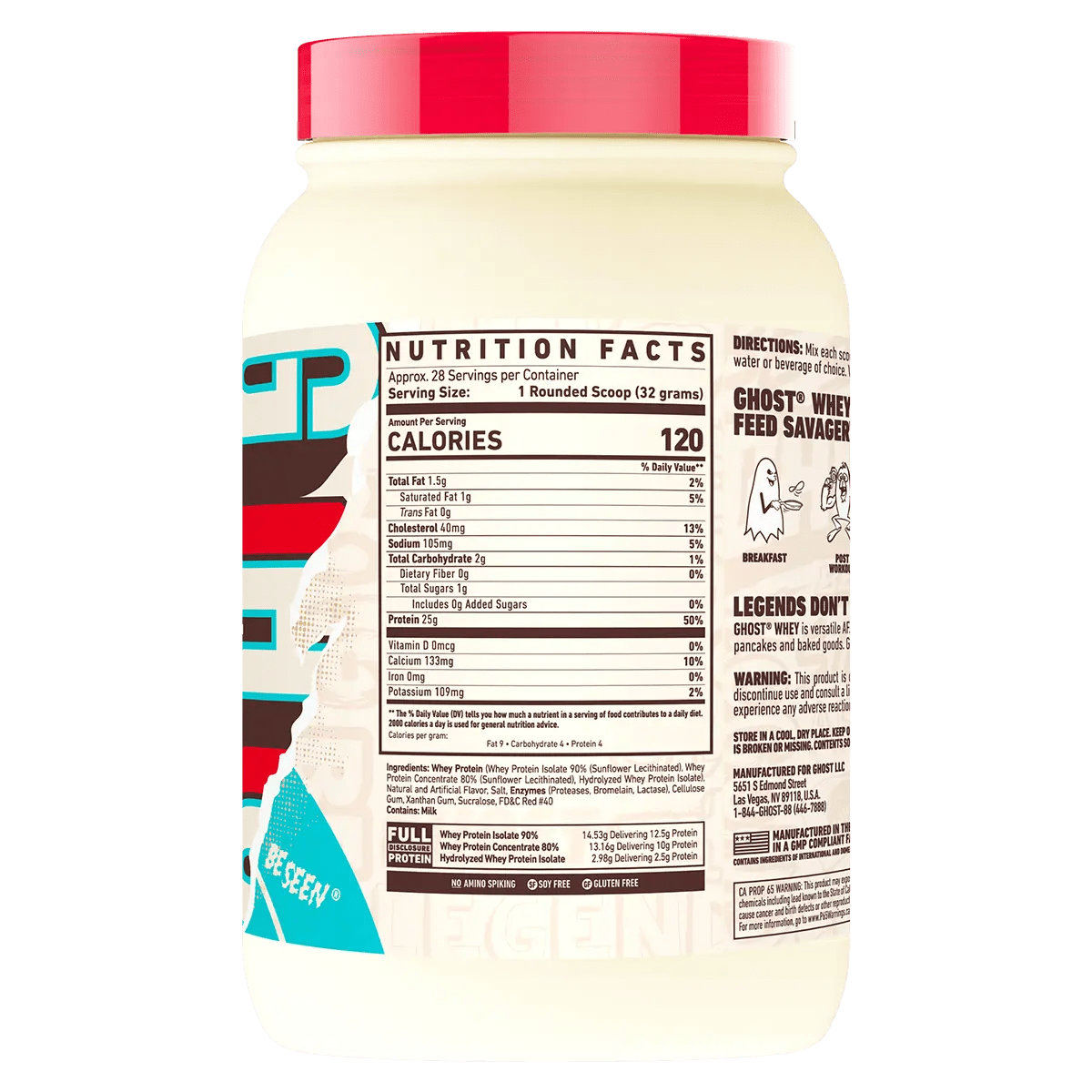 Ghost Lifestyle - Whey Protein - Supplements - 26 Serves (907g) - Cave Sports Nutrition