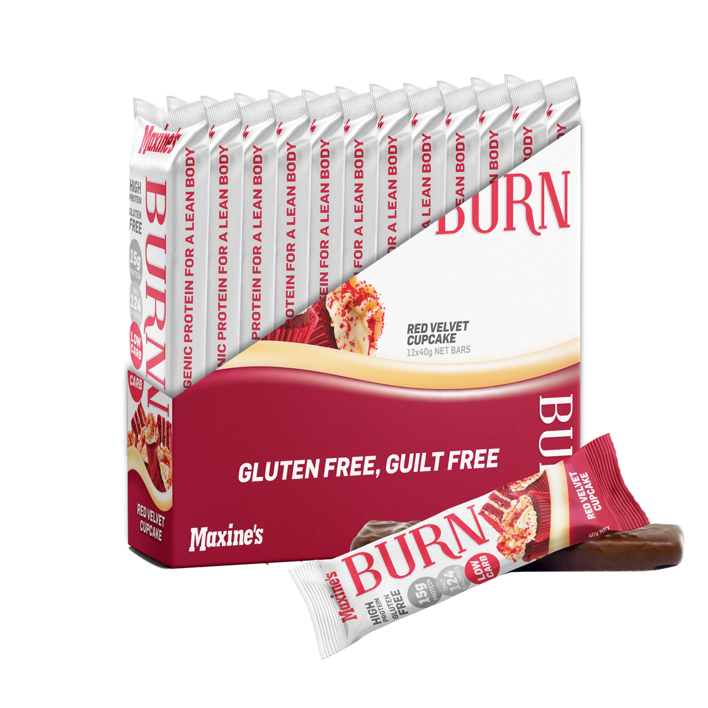 Maxine's - Burn Protein Bar - Supplements - 40g - Cave Sports Nutrition
