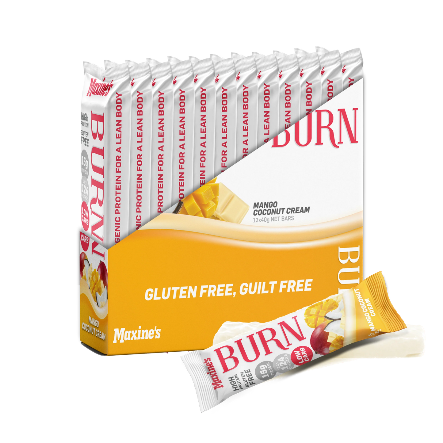 Maxine's - Burn Protein Bar - Supplements - 40g - Cave Sports Nutrition
