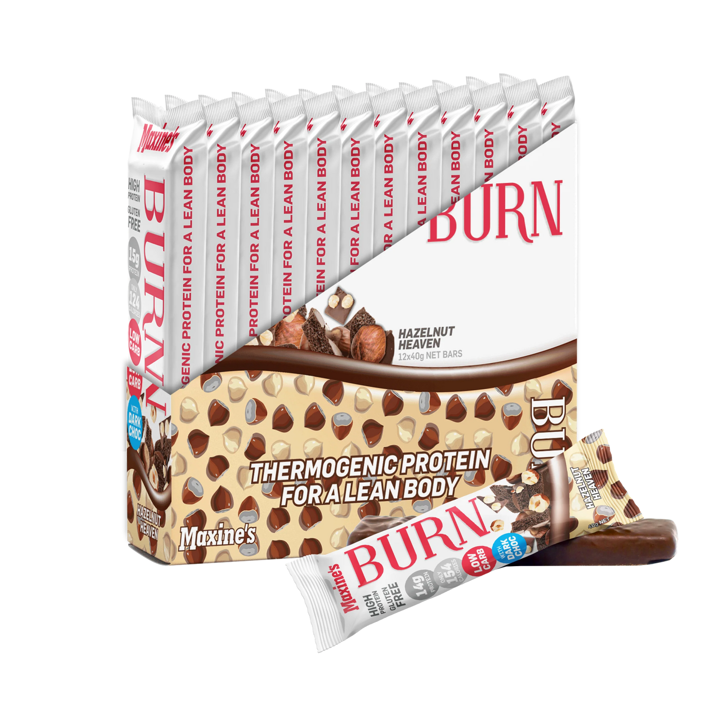 Maxine's - Burn Protein Bar - Supplements - 40g - Cave Sports Nutrition