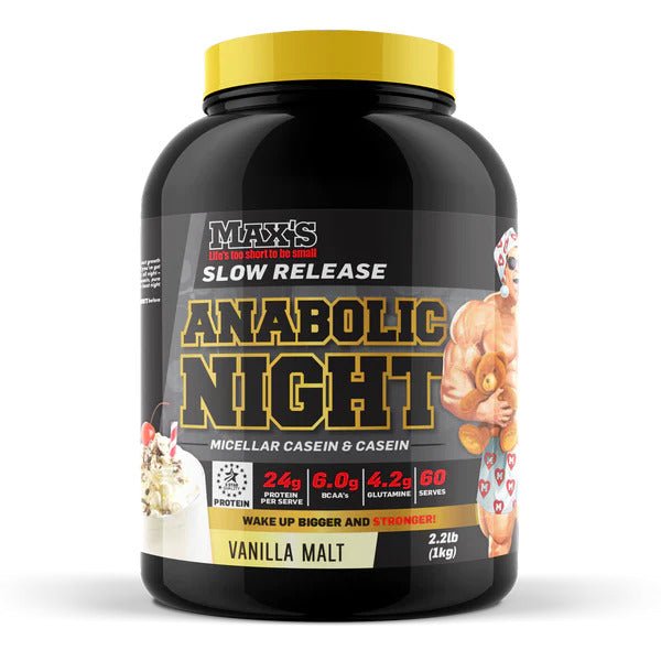 Max's Supplements - Anabolic Night Protein - Supplements - 1kg - Cave Sports Nutrition
