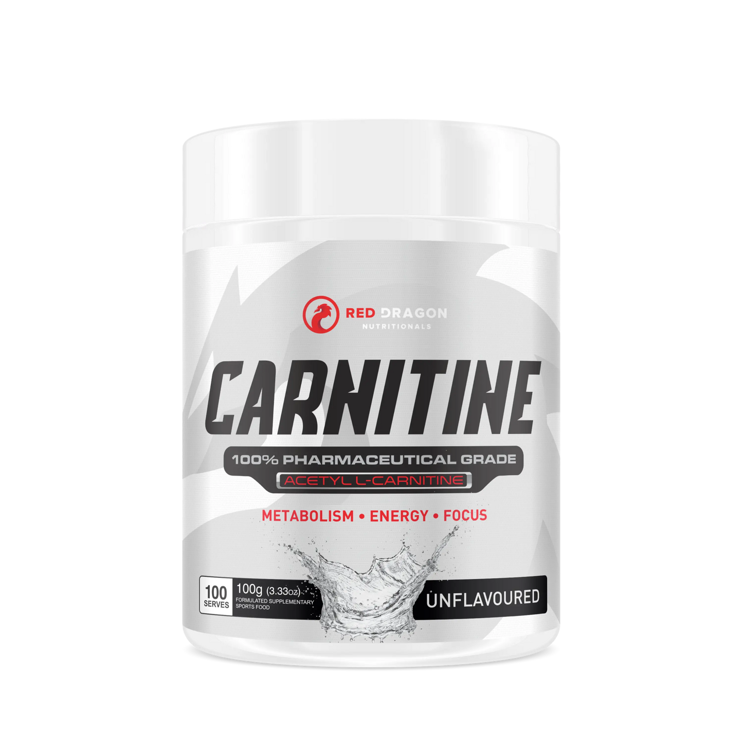 Red Dragon Nutritionals - Carnitine - Supplements - 100 Serves - Cave Sports Nutrition