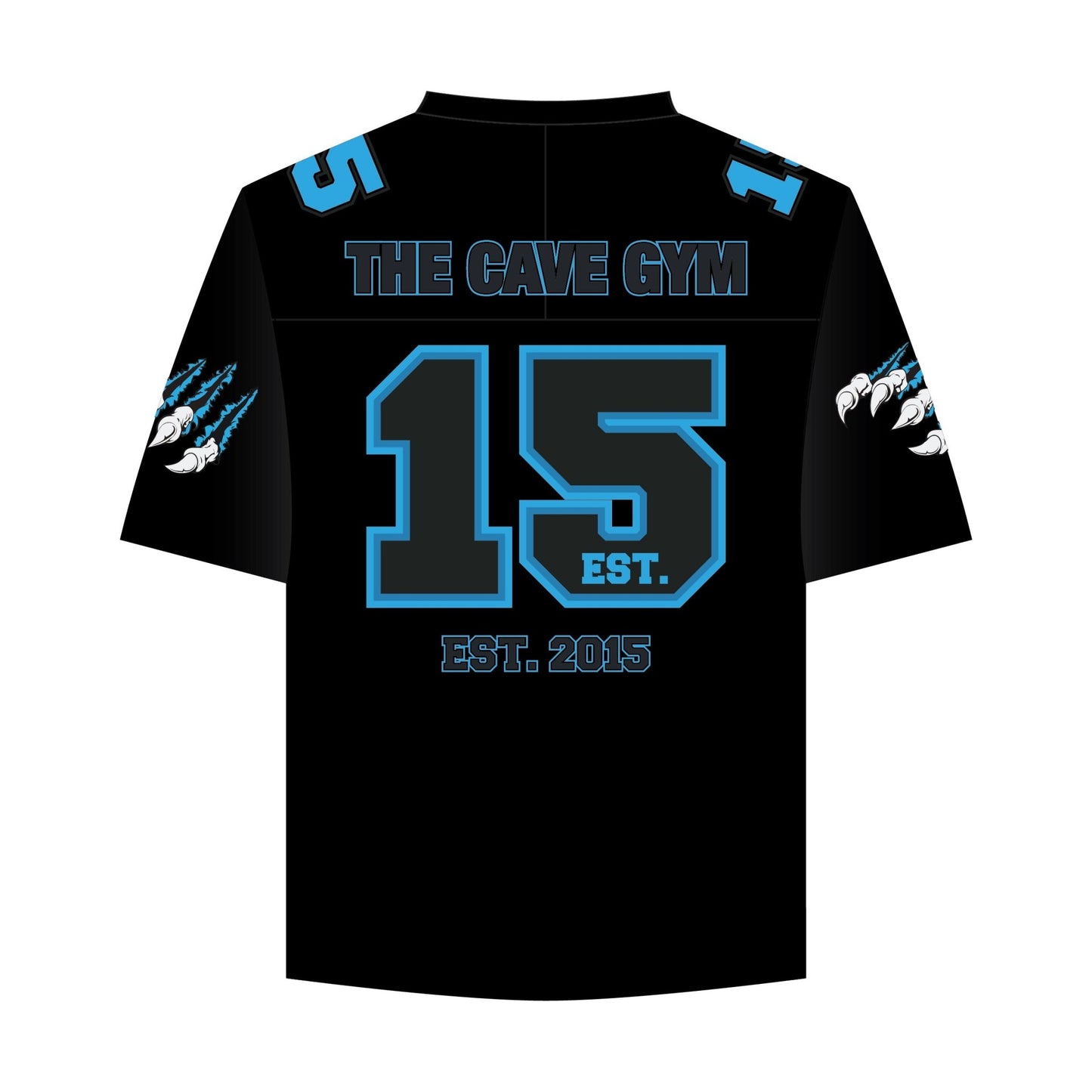 The Cave Gym - Grid Iron Jersey - Merchandise - Black/Blue - Cave Sports Nutrition