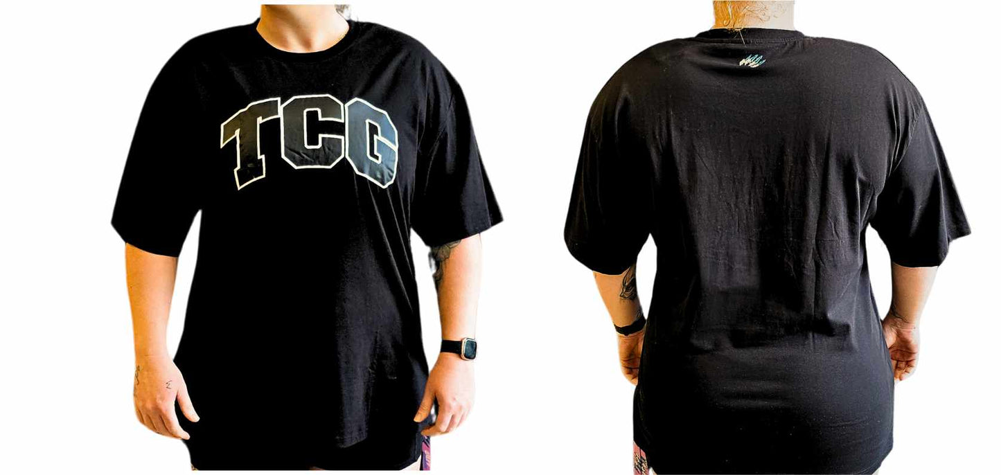 The Cave Gym - Oversized Tee TCG - Merchandise - Black/White - Cave Sports Nutrition