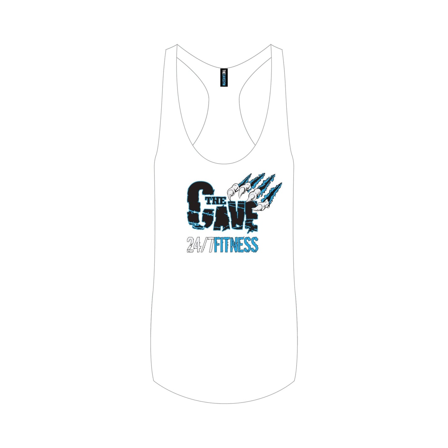 The Cave Gym - Stringer Singlet - Merchandise - White - Cave Sports Nutrition