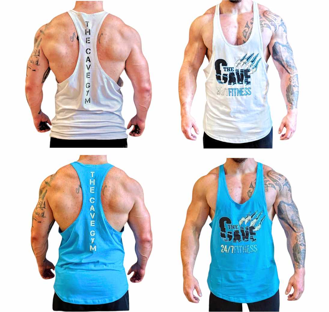 The Cave Gym - Stringer Singlet - Merchandise - Black - Cave Sports Nutrition