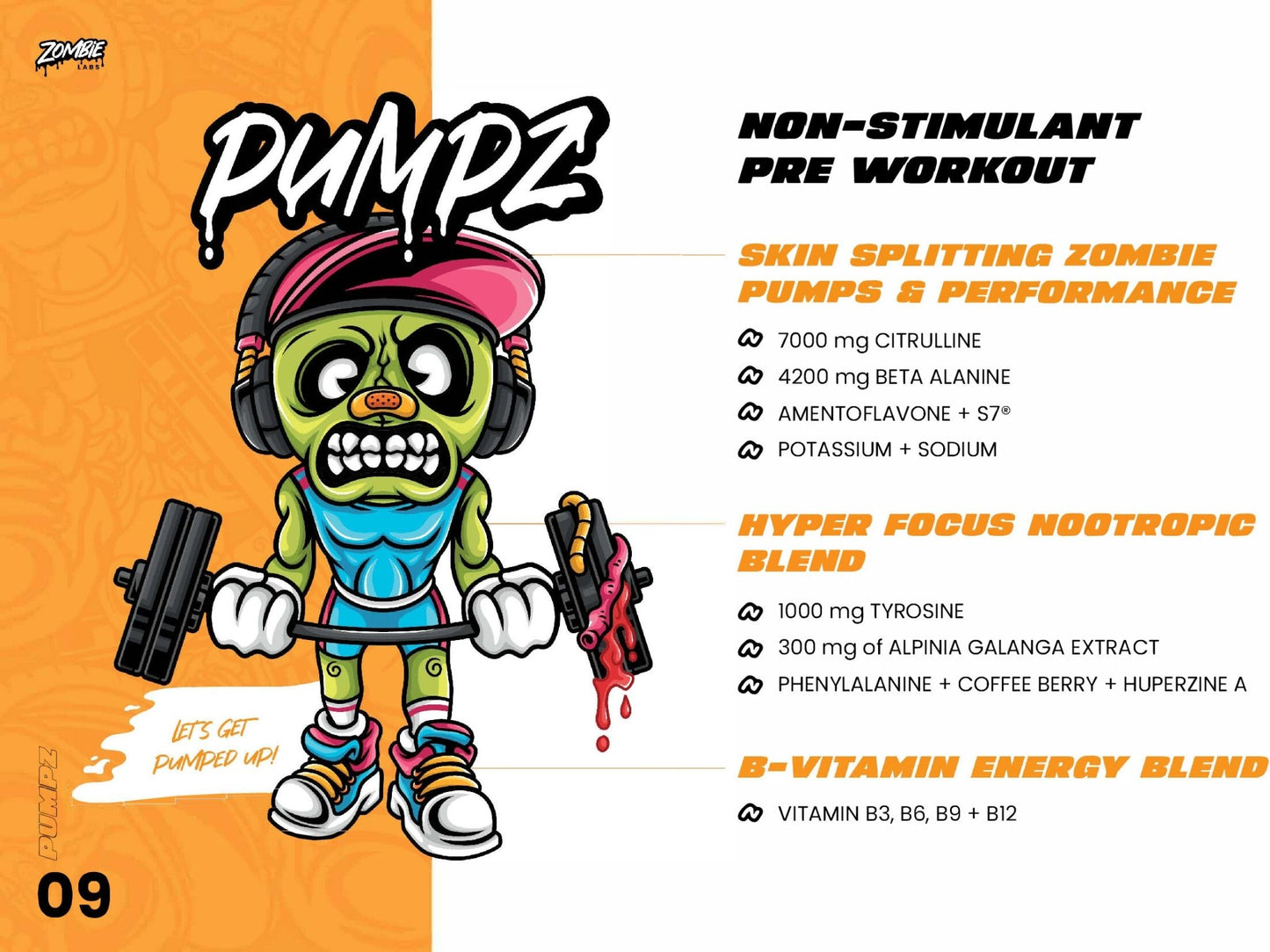 Zombie Labs - Pumpz - Supplements - 40 Serves - Cave Sports Nutrition