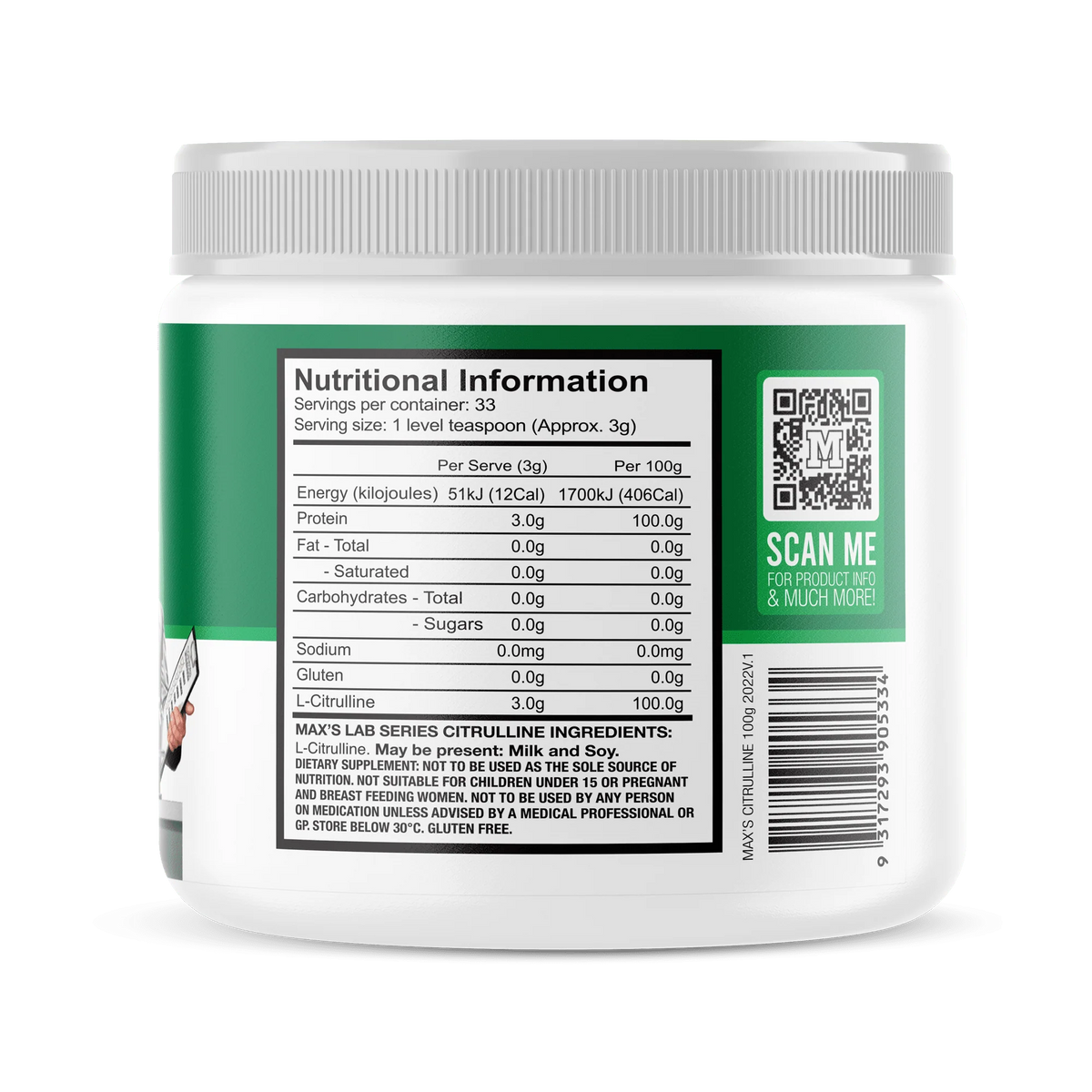 MAX'S Citrulline - Pure L-Citrulline