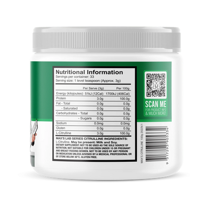 MAX'S Citrulline - Pure L-Citrulline