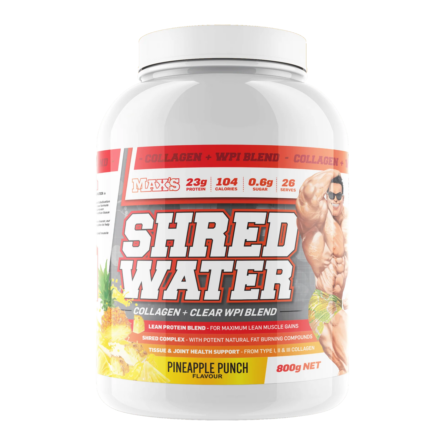 MAX’S Shred Water - Clear Protein & Collagen Formula