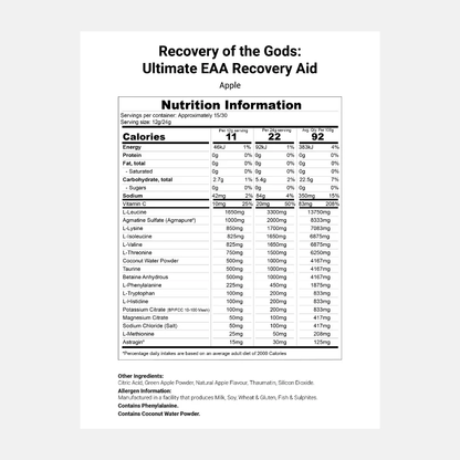 Hercules Recovery of the Gods EAA - Recovery & Hydration