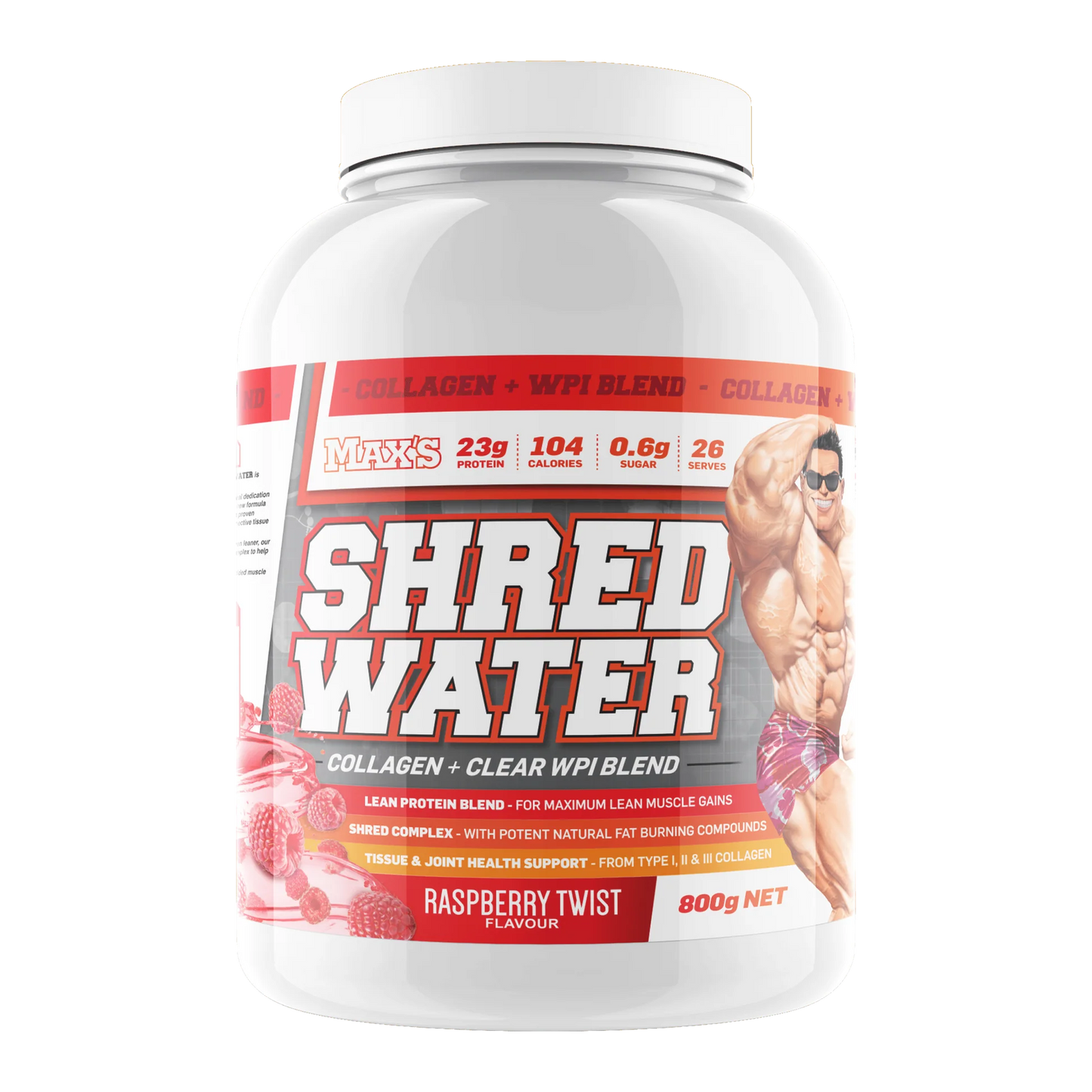 MAX’S Shred Water - Clear Protein & Collagen Formula