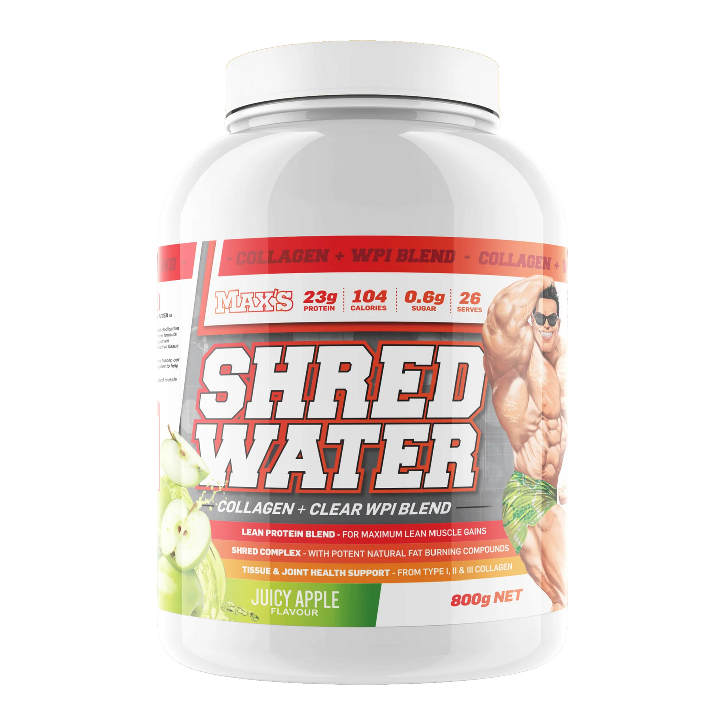 MAX’S Shred Water - Clear Protein & Collagen Formula
