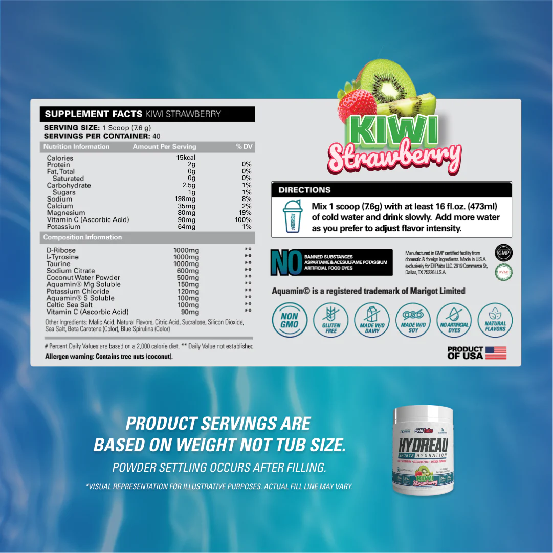 EHP Labs Hydreau — Electrolyte Hydration Powder