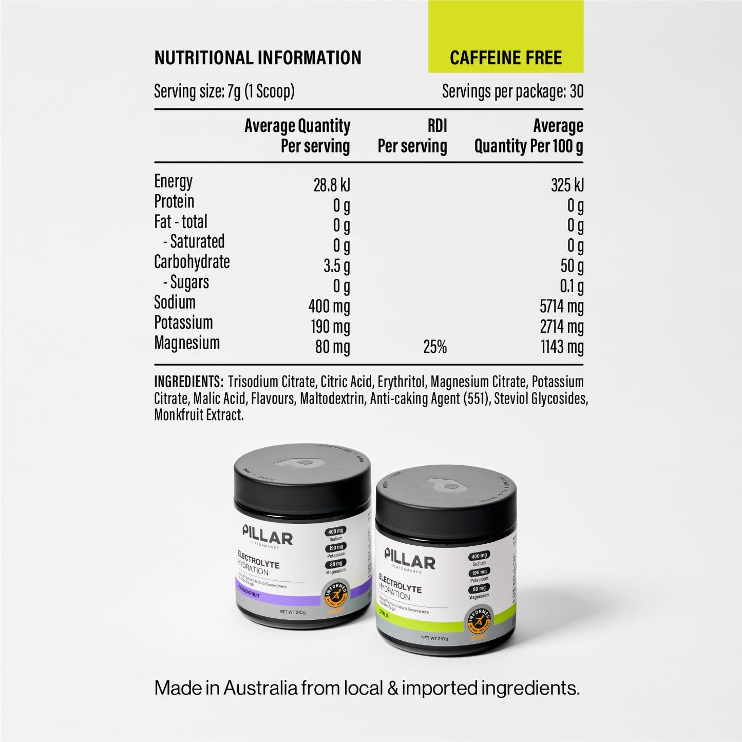 Pillar Performance - ELECTROLYTE HYDRATION POWDER