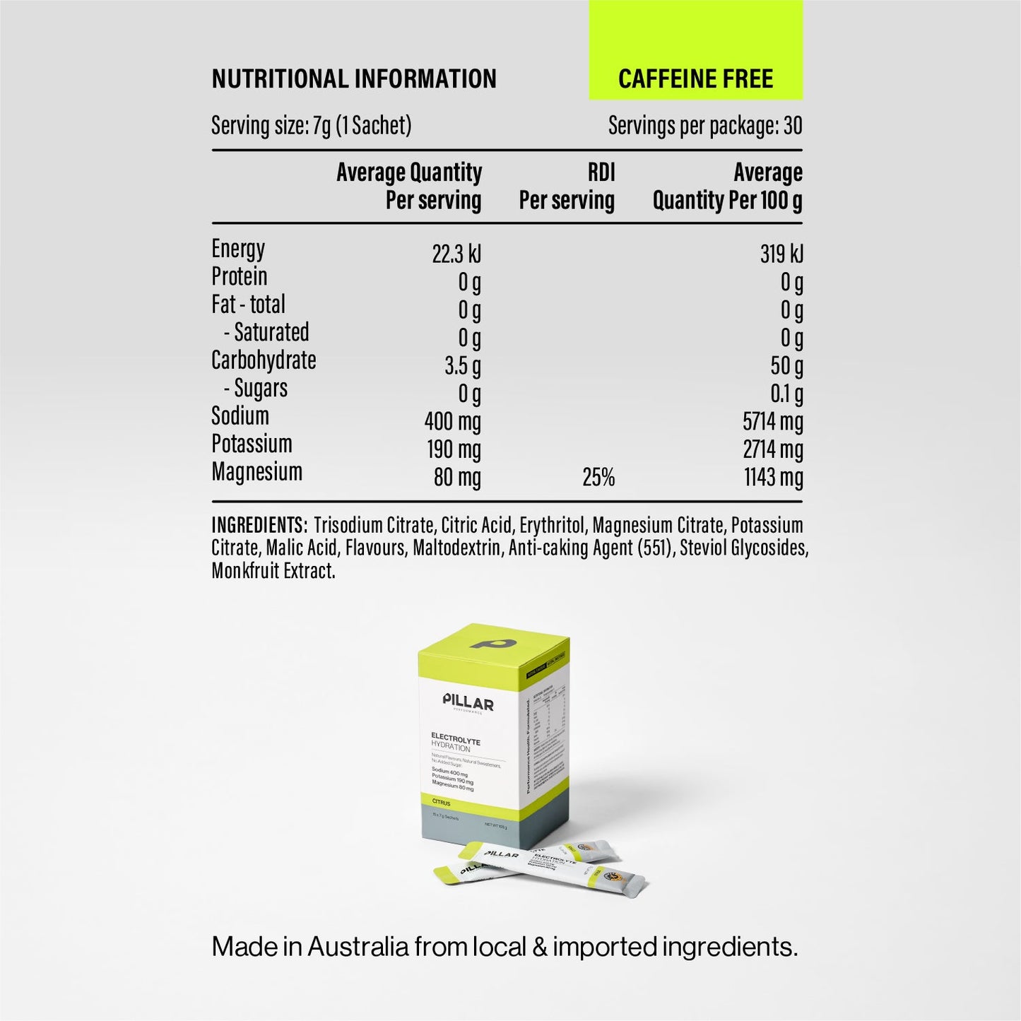 Pillar Performance - ELECTROLYTE HYDRATION STICKS