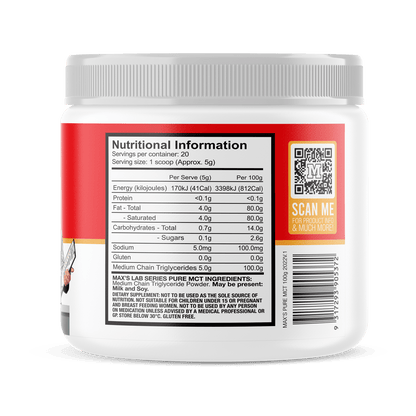MAX’S Pure MCT - Clean Energy & Nutritional Boost