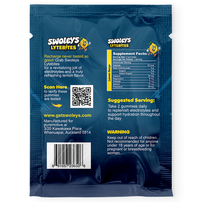 LyteBites Electrolyte Gummies by Swoleys