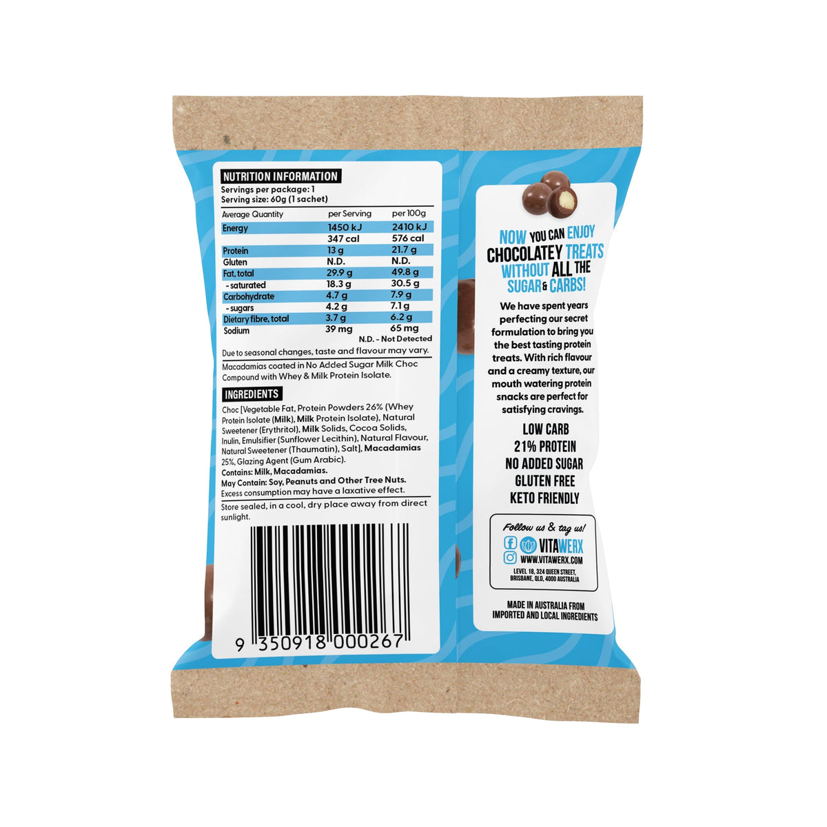 Vitawerx - Protein Chocolate Coated Nuts