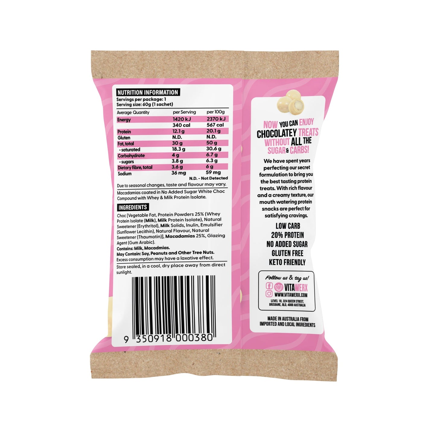 Vitawerx - Protein Chocolate Coated Nuts