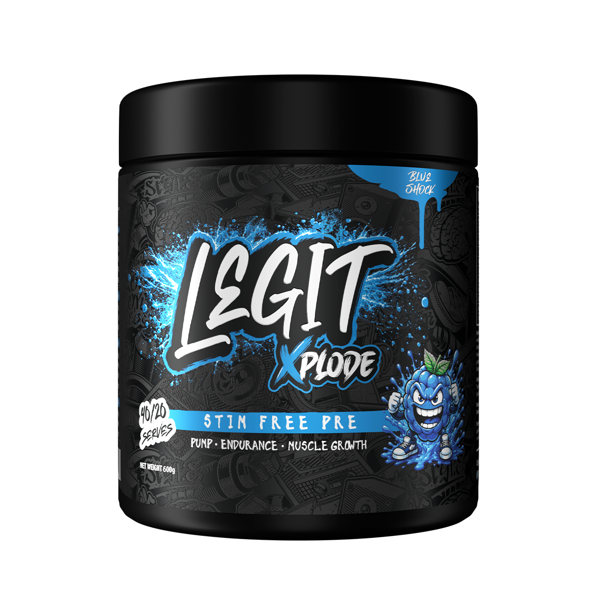 Legit Supps Xplode Pump Blue Shock 600g