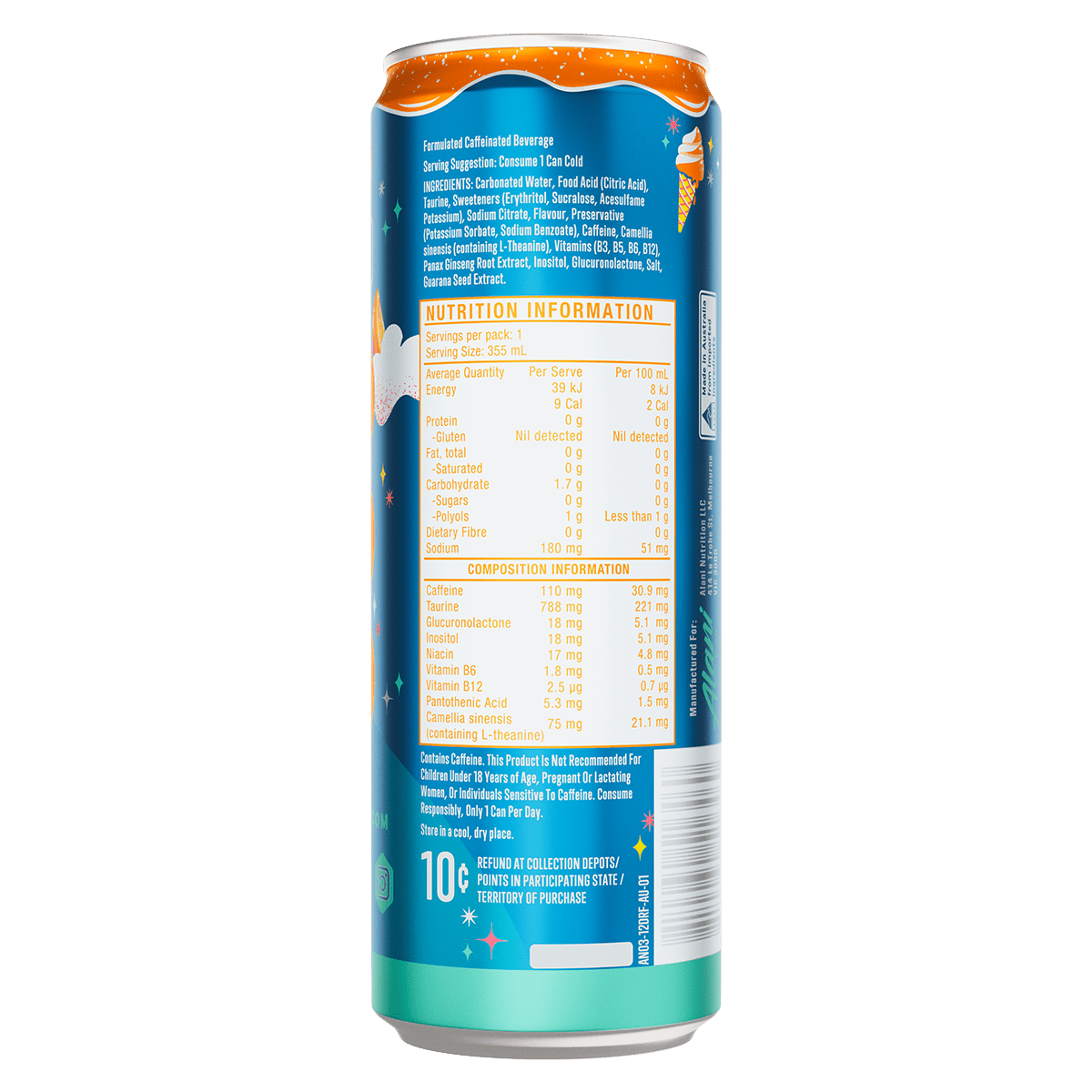 Alani Nu Energy Drink - Cafe - Dream Float - Cave Sports Nutrition